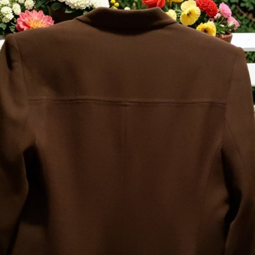 Jones New York Vintage Chocolate Brown Button Dow… - image 5